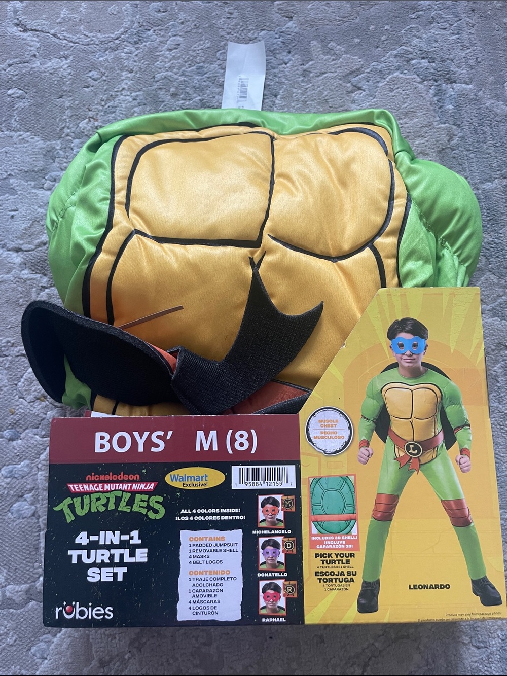 Nickelodeon Teenage Mutant Ninja Turtles Leonardo Boys' Green Costume (M/8)